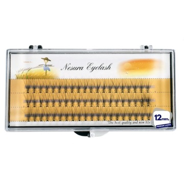 Nesura Eyelash Rzęsy Kępki Premium 12mm 60szt