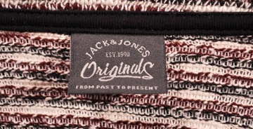 JACK&JONES sweter STRIPED red JORELIJAH _ L