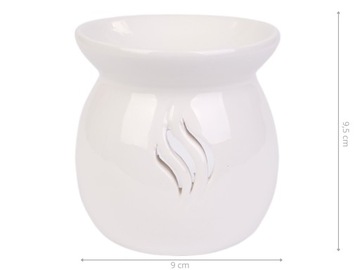 KOMINEK CERAMICZNY DO WOSKU I OLEJKÓW BIAŁY