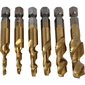 HSS M3 Threading Drills - M10 Threaders Set of Threaders 6 ПК