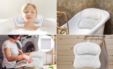 РАССЛАБЛЯЮЩАЯ ПОДУШКА ДЛЯ ВАННЫ С ПОДГОЛОВНИКОМ НА ПРИСОСКЕ