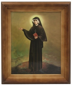 Obraz religijny Święta Faustyna 33x28 z ramą