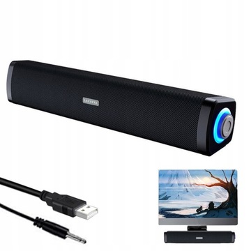 SOUNDBAR GŁOŚNIK KOMPUTEROWY LAPTOPA PC RGB USB