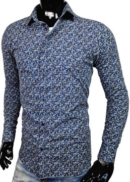 Koszula męska we wzorki slim fit EN524 r. M