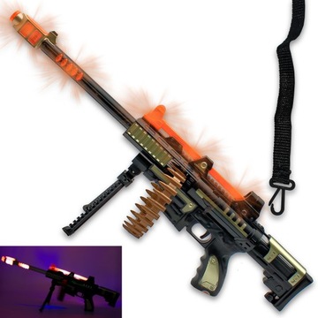 KARABIN ZABAWKA NA BATERIE EFEKTY ŚWIETLNE I DŹWIĘKOWE PISTOLET DLA DZIECI