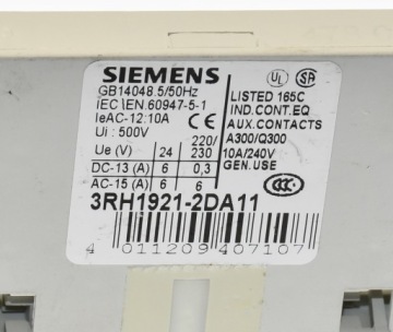 3RT1035-3AL20 Контактор Siemens 18,5 кВт, катушка 230 В