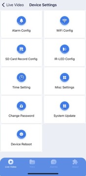 Kamera P2P wifi aplikacja detekcja ruch tryb nocny mikrofon głośnik microSD
