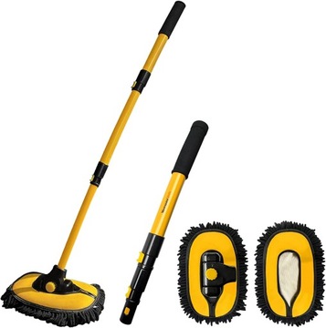 ТЕЛЕСКОПИЧЕСКАЯ ЩЕТКА ДЛЯ МОЙКИ АВТОМОБИЛЯ 2 В 1