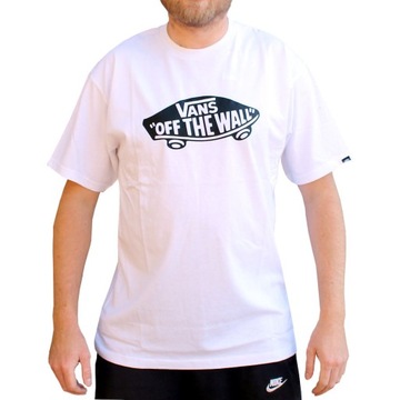 Koszulka męska biała t-shirt old skool VANS WALL BOARD TEE VN000FSBWHT L
