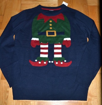 138^ livergy Świąteczny Sweter Elf Skrzat M