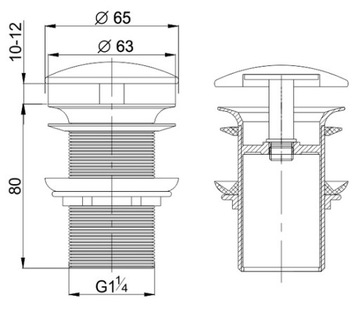 Керамическая пробка без перелива Cersanit K99-0185