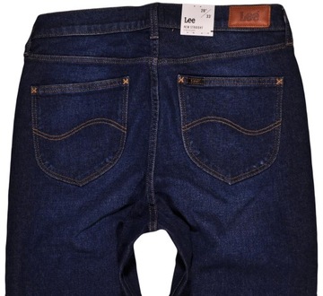 LEE spodnie HIGH WAIST straight BLUE jeans NEW STRAIGHT _ W27 L31