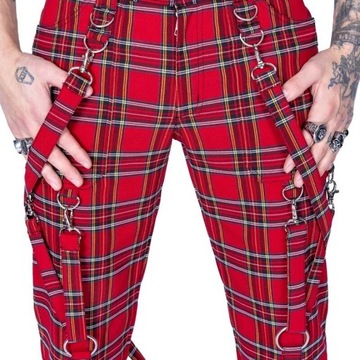 Punkowe spodnie w kratę Midas Pants S