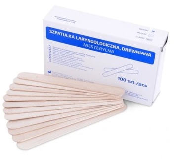 Szpatułki drewniane niejałowe 15cm 100 szt.