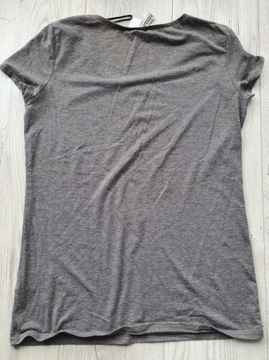 BLUZKA DAMSKA T-SHIRT szary H&M r. 38 M