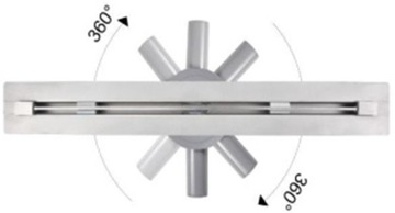СЛИВ 100 см СУПЕР ТОНКИЙ НЕВИДИМЫЙ ПОВОРОТ 4 мм