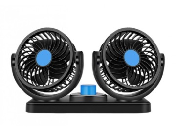 АВТОВЕНТИЛЯТОР ДВОЙНОЙ ВЕНТИЛЯТОР, РЕГУЛИРУЕМЫЙ, ТИХИЙ, МОЩНЫЙ, 12 В USB