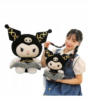 MASKOTKA PRZYTULANKA KUROMI CZARNO ZŁOTA 35 CM PLUSZAK SANRIO CREWMATE