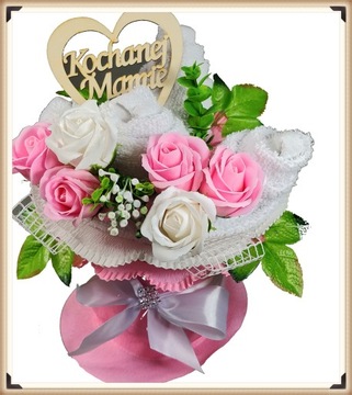 Букет полотенец для МАТЕРИ, ароматные мыльные розы, подарок НА ДЕНЬ МАТЕРИ.