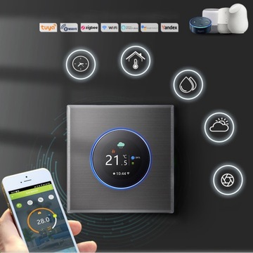 Термостат с ручкой MOES WiFi TUYA Электрический теплый пол 16А