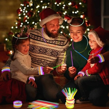ŚWIECĄCE fluorescencyjne led BRANSOLETKI patyczki pałki MAGICZNE FLUO