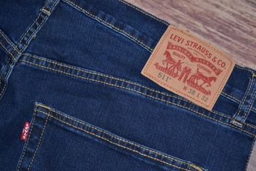 LEVIS 511 BLUE STRAIGHT SLIM STRETCH SPODNIE JEANS MEN 38/32