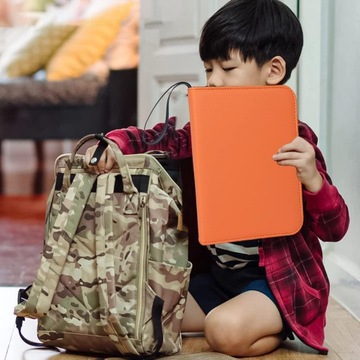 АЛЬБОМ КЛАССА НА 320 КАРТ ПОКЕМОНА, ГЛАДКИЙ ОРАНЖЕВЫЙ