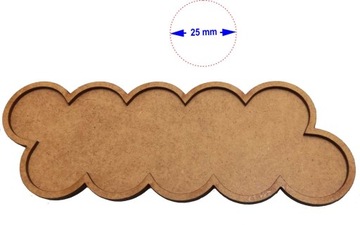 Movement Tray 25 mm / SLIM-FIT / skos / 10x25mm MDF/HDF 1 szt.