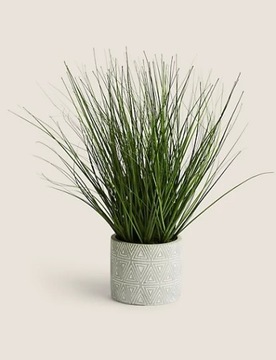 Искусственная трава 40 см в декоративном горшке.