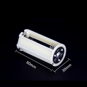 Корзина для 3 батареек АА 4,5 В - круглый контейнер - белый - корзина