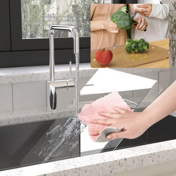 БОЛЬШАЯ АКРИЛОВАЯ РАЗДЕЛОЧНАЯ ДОСКА ДЛЯ СЫРА, РЫБЫ, ОВОЩЕЙ, МЯСА, 45Х35СМ