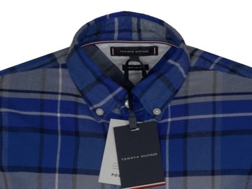 TOMMY HILFIGER koszula męska flanelowa kratka L