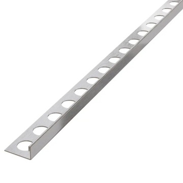 Listwa L ozdobna stalowa kolor srebrny matowy 10,5 mm