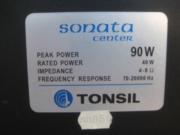 Tonsil Sonata Center, 90 Вт, 8 Ом, центральный динамик, центральный динамик a4
