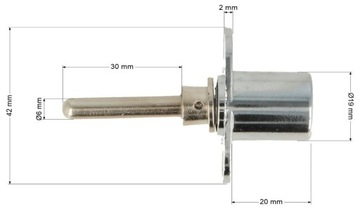Центральный мебельный замок для ящиков 19х20 в системе Мастер Ключ.