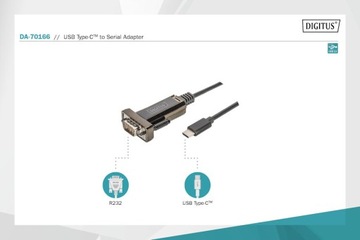 Конвертер USB-C -> RS-232 Digitus DA-70166