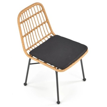 Современный металлический садовый стул в стиле бохо K401, коричневый стул для патио из ротанга