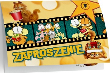 ZAPROSZENIE GARFIELD ZAPROSZANIA KOTKI KOTY 20x15 cm