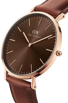 Daniel Wellington zegarek męski kolor brązowy DW00100627