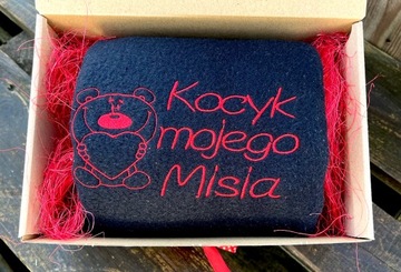 Wyjątkowy Prezent na Walentynki Koc Kocyk Walentynkowy z Twoim Haftem