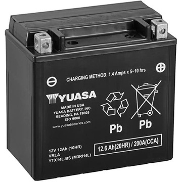 AKUMULATOR YUASA YTX14L-BS 12V 12Ah 200A JAPAN P+