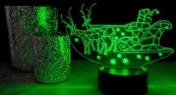 РОЖДЕСТВЕНСКОЕ УКРАШЕНИЕ САНТА 3D LED RGB ЦВЕТА ПУЛЬТ ДУ