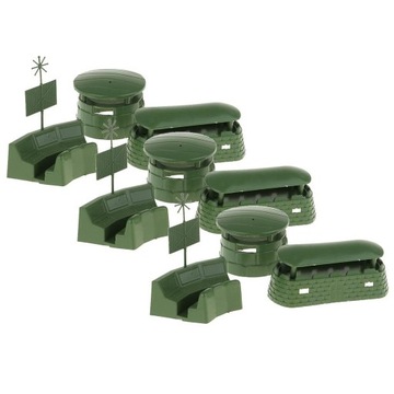 9 Pcs DIY Model Toys Sand Table Bunkers Model