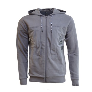 Bluza Męska Adidas Rozpinana z Kapturem dwie zapinane kieszenie- HL9384
