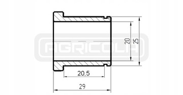 ВТУЛКА УМЕНЬШЕНИЕ ТОЛЩИНЫ ШТИФТА 25/20 ГИДРОЛИДЕР