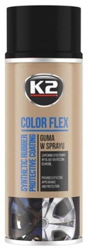 K2 GUMA W SPRAYU COLOR FLEX CZARNY POŁYSK 400 ML
