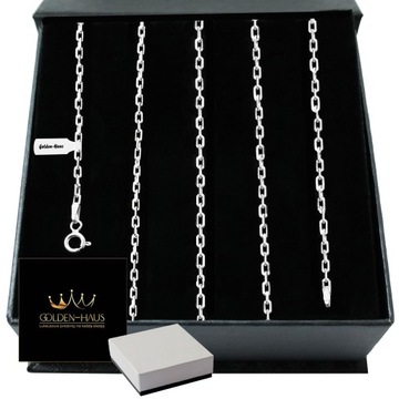 SREBRNY ŁAŃCUSZEK MĘSKI SPLOT ANKIER 65cm/2mm PR. 925 NA PREZENT + GRATISY