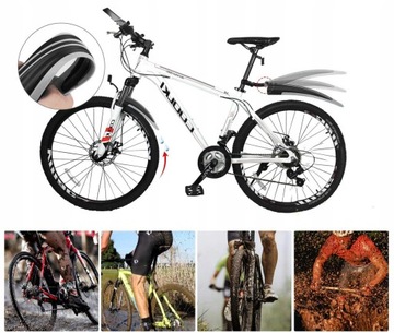 2x ВЕЛОСИПЕДНЫЕ КРЫЛЬЯ ПЛАСТИКОВЫЕ РЕГУЛИРУЕМЫЕ УНИВЕРСАЛЬНЫЕ 24–29 ДЮЙМОВ