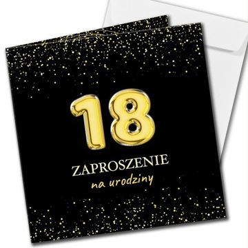 ZAPROSZENIA na 18 Balony z kopertami 10szt