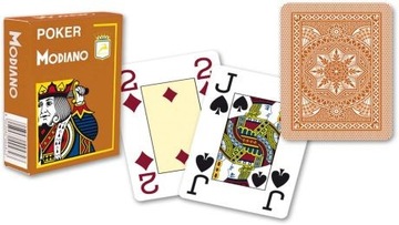 KARTY DO GRY MODIANO 100% PLASTIK JUMBO POKER LUX
